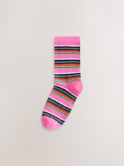 Multi Bright Stripe Ankle Socks 7 Pack - Image 6 of 10
