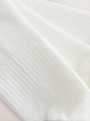 White/Pastel Stripe Cushion Sole Ribbed Sport Ankle Socks With Arch Support 3 Pack - Image 6 of 6