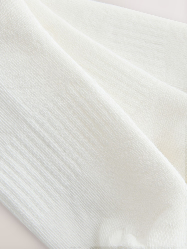 White/Pastel Stripe Cushion Sole Ribbed Sport Ankle Socks With Arch Support 3 Pack - Image 6 of 6
