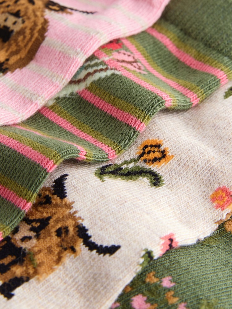Spring Flowers Hamish The Highland Cow Stripe Ankle Socks 4 Pack - Image 7 of 7 Spring Flowers Hamish The Highland Cow Stripe Ankle Socks 4 Pack - Image 7 of 7