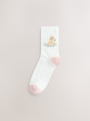 Charlie The Cockapoo Floral Ankle Socks 4 Pack - Image 3 of 7
