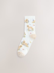 Charlie The Cockapoo Floral Ankle Socks 4 Pack - Image 4 of 7