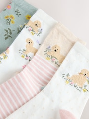 Charlie The Cockapoo Floral Ankle Socks 4 Pack - Image 6 of 7