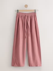 Pink Active Linen Blend Barrel Leg Trousers - Image 6 of 9