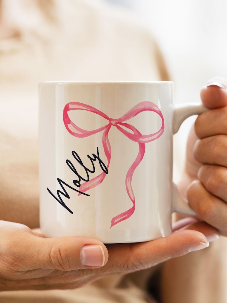 Personalised Bow Mug by PMC - Image 2 of 3 Personalised Bow Mug by PMC - Image 2 of 3