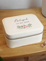 Personalised Bride Travel Jewellery Box by PMC - Image 2 of 4