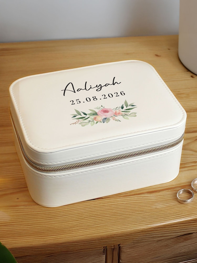 Personalised Bride Travel Jewellery Box by PMC - Image 2 of 4