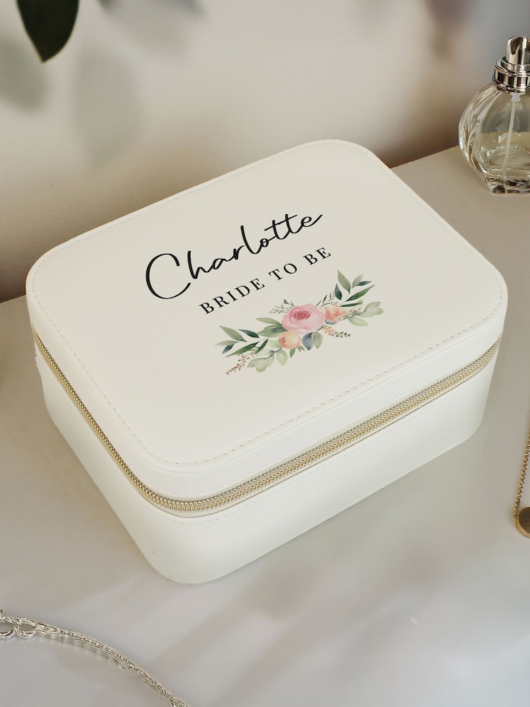 Personalised Bride Travel Jewellery Box by PMC - Image 4 of 4
