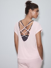 Pink Active Cross Back Cap Sleeve T-Shirt - Image 3 of 8