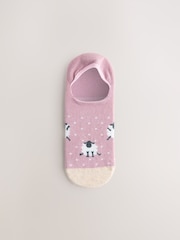 בכמה צבעים עם הדפס כבשים - מארז 4 קרסוליות בלתי נראות - תמונה 2 מתוך 7