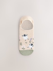 בכמה צבעים עם הדפס כבשים - מארז 4 קרסוליות בלתי נראות - תמונה 4 מתוך 7