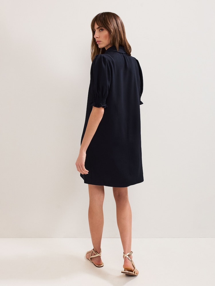 Phase Eight Blue Candice Scallop Dress - Image 2 of 7