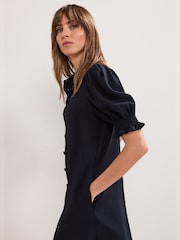 Phase Eight Blue Candice Scallop Dress - Image 5 of 7