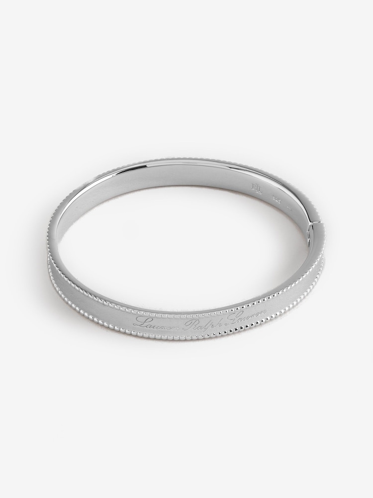 Lauren Ralph Lauren Silver Logo Script Bangle Bracelet - Image 1 of 5