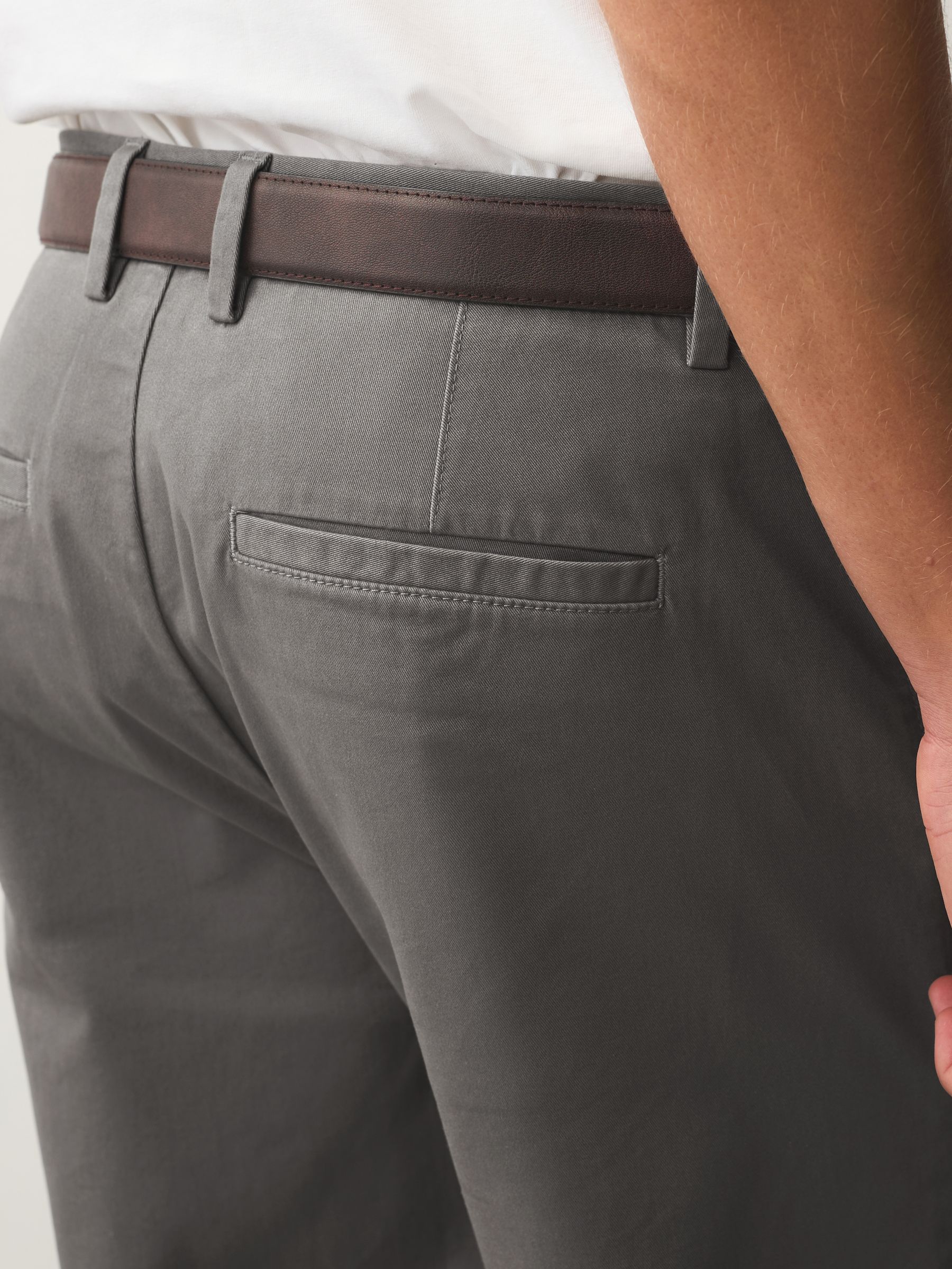 Cumpără Gri deschis - Croi drept - Pantaloni chino din material