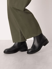 Whistles Black Elasticated Chelsea Boots - Image 1 of 4