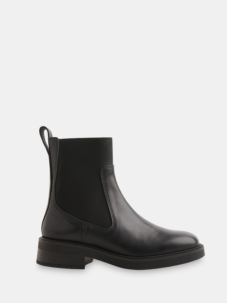 Whistles Black Elasticated Chelsea Boots - Image 2 of 4