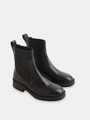 Whistles Black Elasticated Chelsea Boots - Image 3 of 4