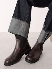 Whistles Red Elasticated Chelsea Boots - Image 1 of 4