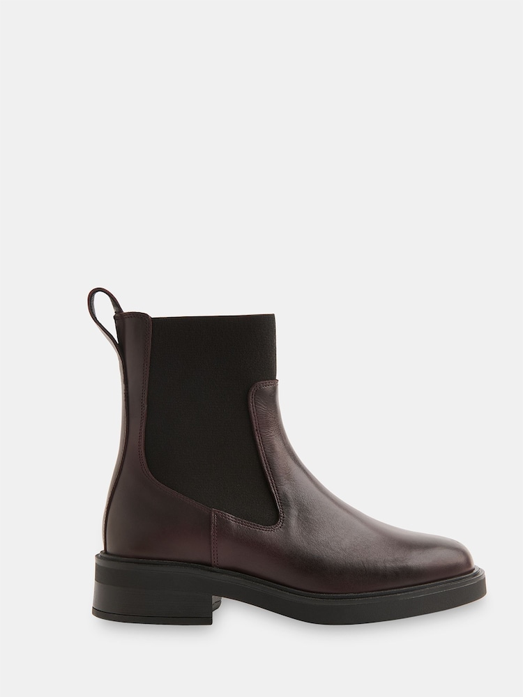 Whistles Red Elasticated Chelsea Boots - Image 2 of 4