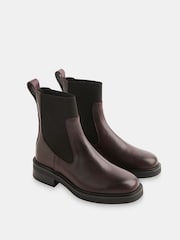 Whistles Red Elasticated Chelsea Boots - Image 3 of 4