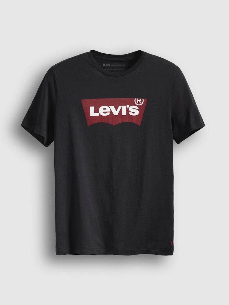 Levi's® Black Graphic Set-In Neck T-Shirt - Image 5 of 5
