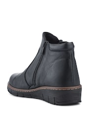 Pavers Black Leather Ankle Boots - Image 4 of 5