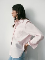 BHOEM Pink Embroidered Regular Fit Poplin Cotton Shirt - Image 1 of 6