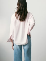 BHOEM Pink Embroidered Regular Fit Poplin Cotton Shirt - Image 4 of 6