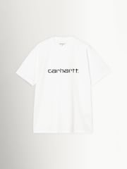 Carhartt WIP White Short Sleeve Script Graphic Logo T-Shirt - Image 1 of 2