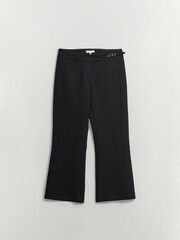 BHOEM בצבע שחור מכנסי קרופ מתרחבים עם אבזם - תמונה 6 מתוך 6