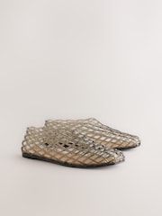 Grey Jelly High Cut Ballet Flats - Image 2 of 5