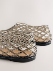 Grey Jelly High Cut Ballet Flats - Image 5 of 5