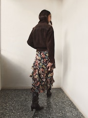 BHOEM Multi Frill Floral Print Maxi Skirt - Image 4 of 4