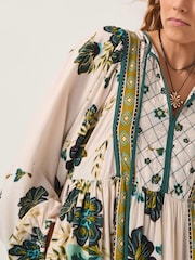Monsoon Green Zenya Floral Print Midi Dress - Image 3 of 4