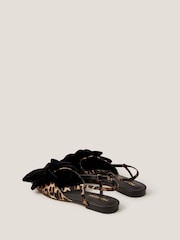 Monsoon Brown Aria Bow Leopard Slingback Flats - Image 2 of 3