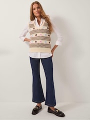 Monsoon Blue Cassie Kick Flare Jeans - Image 4 of 4
