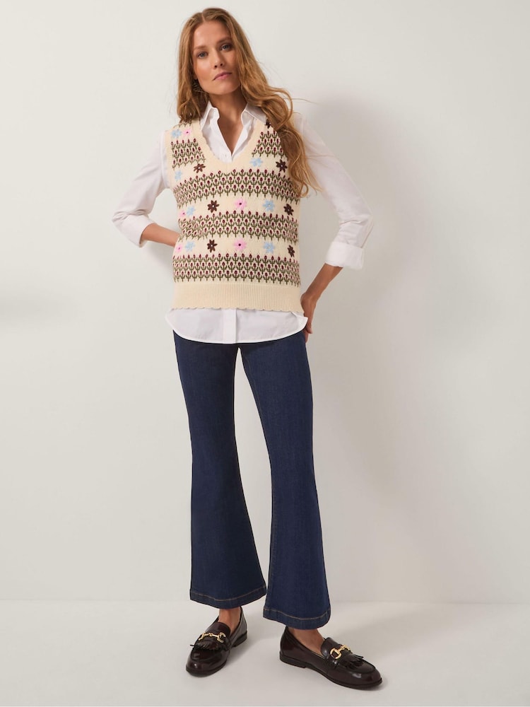 Monsoon Blue Cassie Kick Flare Jeans - Image 4 of 4