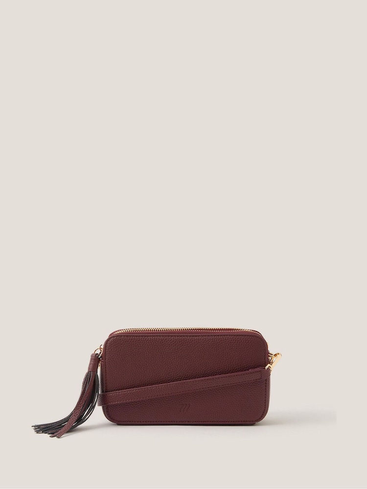 Monsoon Red Meg Tassel Crossbody Bag - Image 1 of 3 Monsoon Red Meg Tassel Crossbody Bag - Image 1 of 3