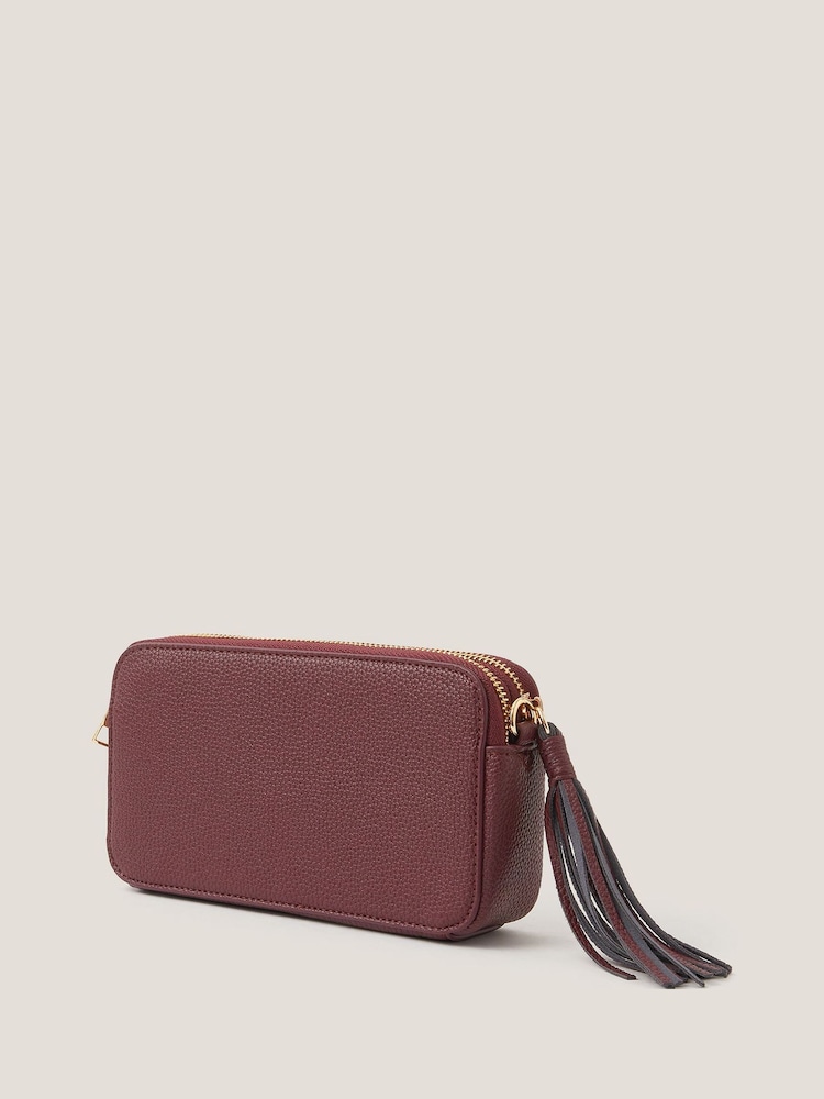 Monsoon Red Meg Tassel Crossbody Bag - Image 2 of 3 Monsoon Red Meg Tassel Crossbody Bag - Image 2 of 3