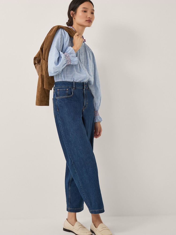 Monsoon Blue Maeve Ruffle Stripe Shirt - Image 1 of 5 Monsoon Blue Maeve Ruffle Stripe Shirt - Image 1 of 5