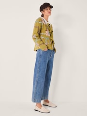 Monsoon Green Eliza Floral Quilted Jersey Jacket - Image 3 of 5