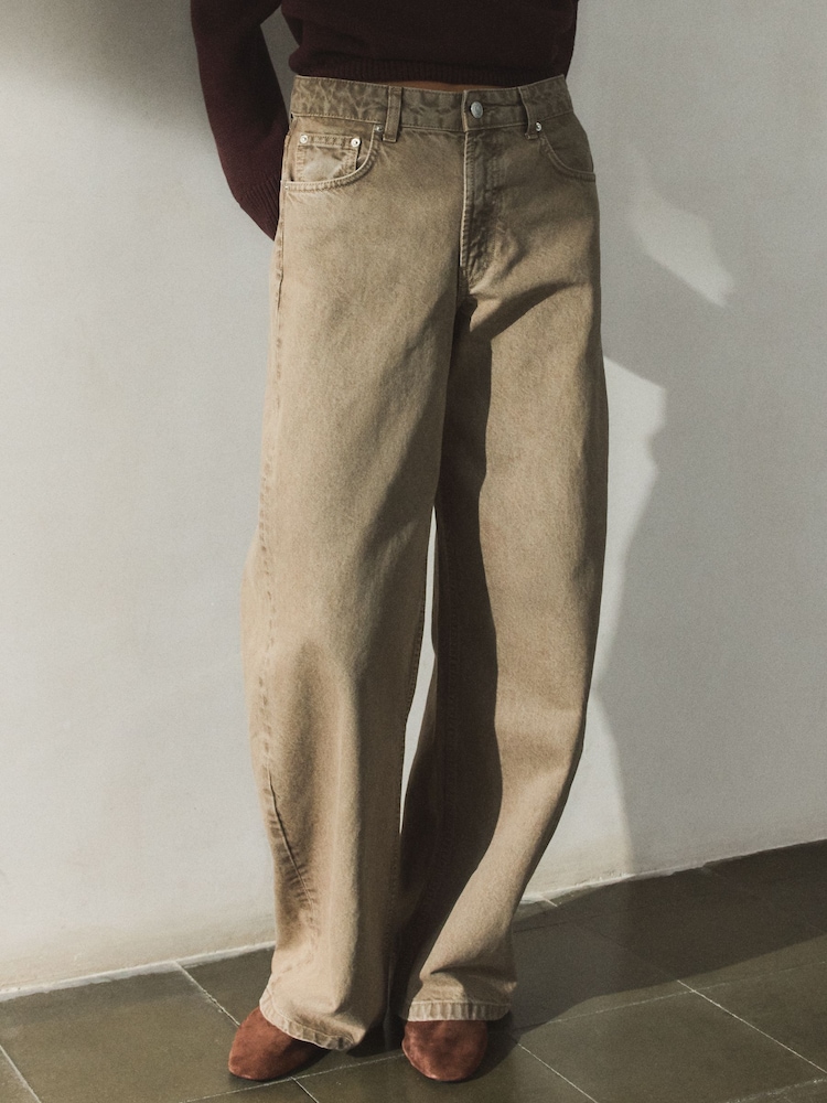 BHOEM Sand Mid Rise Barrel Leg Jeans - Image 2 of 6