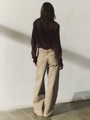 BHOEM Sand Mid Rise Barrel Leg Jeans - Image 4 of 6