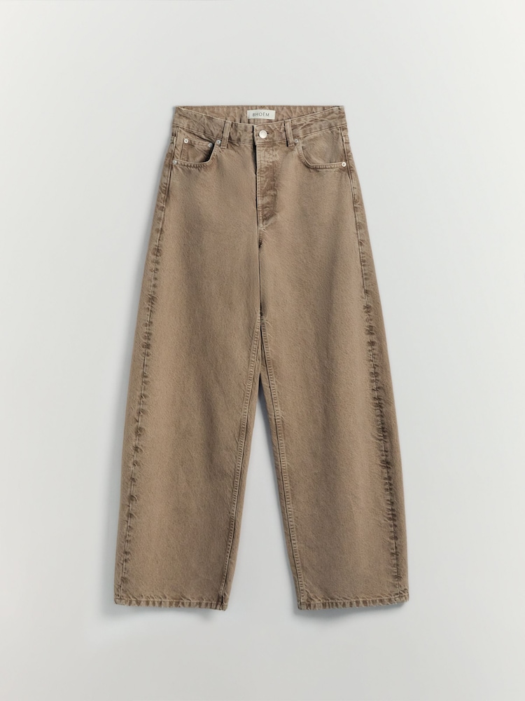 BHOEM Sand Mid Rise Barrel Leg Jeans - Image 6 of 6