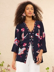 Love & Roses Embroidered Kimono - Bild 1 von 5