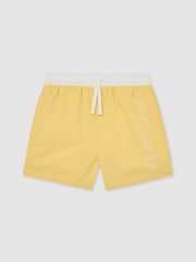 Reiss Yellow Ley 13-14 yrs Colour-Block Logo Swim Shorts - Image 1 of 3