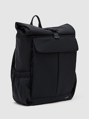 Reiss Navy Pascal Technical Roll-Top Backpack - Image 2 of 5