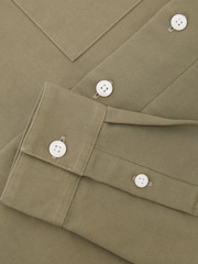 Reiss Green Isle Cotton Button-Through Overshirt - Image 5 of 5