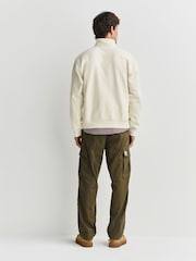 Carhartt WIP Natural Half Zip American Script Sweatshirt - Image 5 of 8